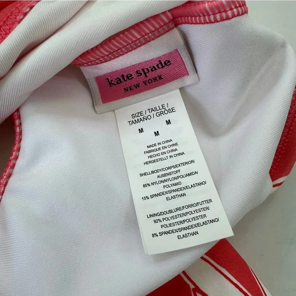 Kate spade Falling Flower High Waist Bikini Bottom in Lychee Coral Size M NWT - Picture 6 of 9